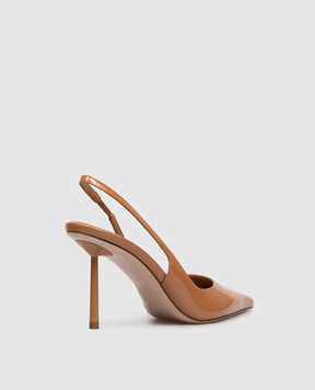 Le Silla BELLA brown patent leather slingbacks 4233B080LBPPGSM