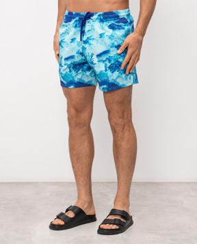 Vilebrequin Coral Reef Blue Swim Shorts MSOEF118