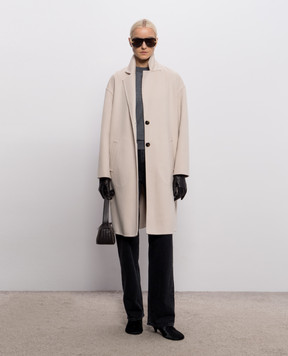 Agnona Beige cashmere coat TL1202AD7036