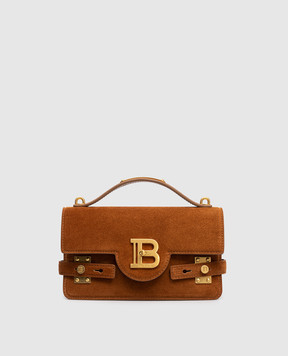 Balmain Brown suede bag B-Buzz Shoulder 24 GN1DA828LSDL