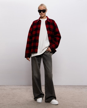 Vetements Checked wool shirt jacket MH27SH066RCw