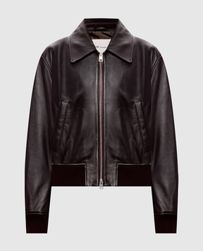Ami Paris Brown leather jacket FJK850LH0068