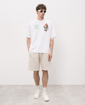 Off-White Show NYL white T-shirt with print and embroidery 44MAA120Z26J004