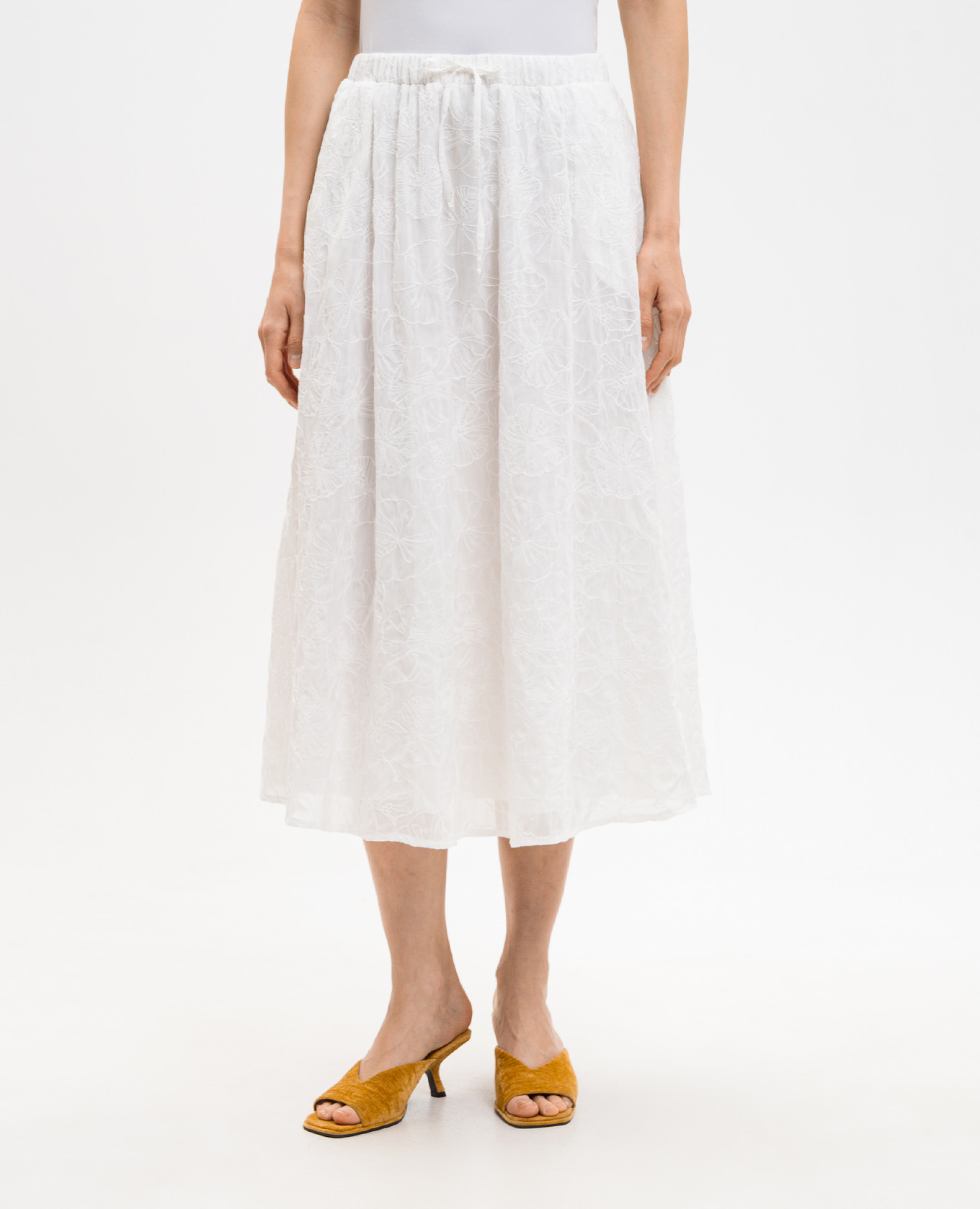 White midi skirt with silk Ballantyne 3