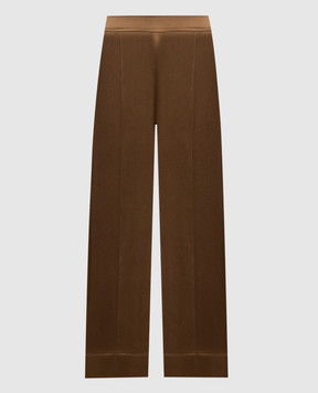 JOSEPH Brown Dijon silk trousers JF009609