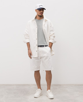 Balmain White denim shirt GH1HC150DG14