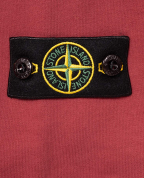 Stone Island Children's burgundy sweatshirt with logo patch L2S166100001S0A201012