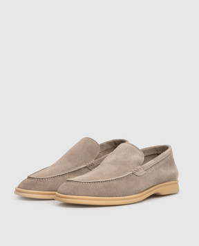 Lanciotti De Verzi Beige suede loafers FELIX FELIXLIGHTCACHEMIRE