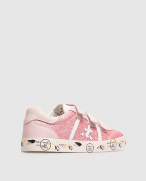 Premiata Andy children's pink sneakers with glitter 242094023640