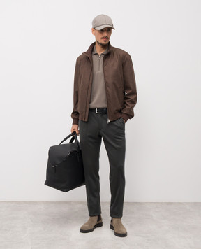 Stefano Ricci Brown cashmere polo shirt W505020P32W26101
