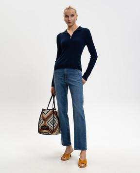 Max & Co Blue wool jumper with logo MCOMOSCHEA