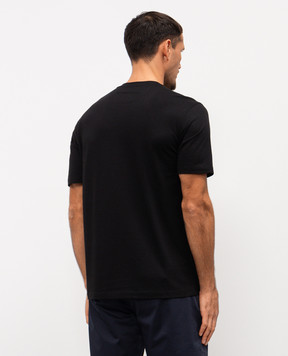 Stefano Ricci Black T-shirt with embroidered logo MNH6105090803