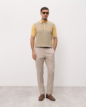 Stefano Ricci Yellow polo with silk K616462Z38F26224