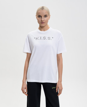 Off-White White Kiss T-shirt 2AA089S26JER007