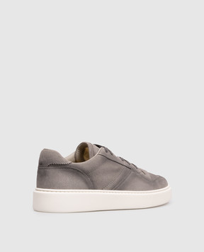 Doucal's Grey suede sneakers with logo DU3146HAXEUY260