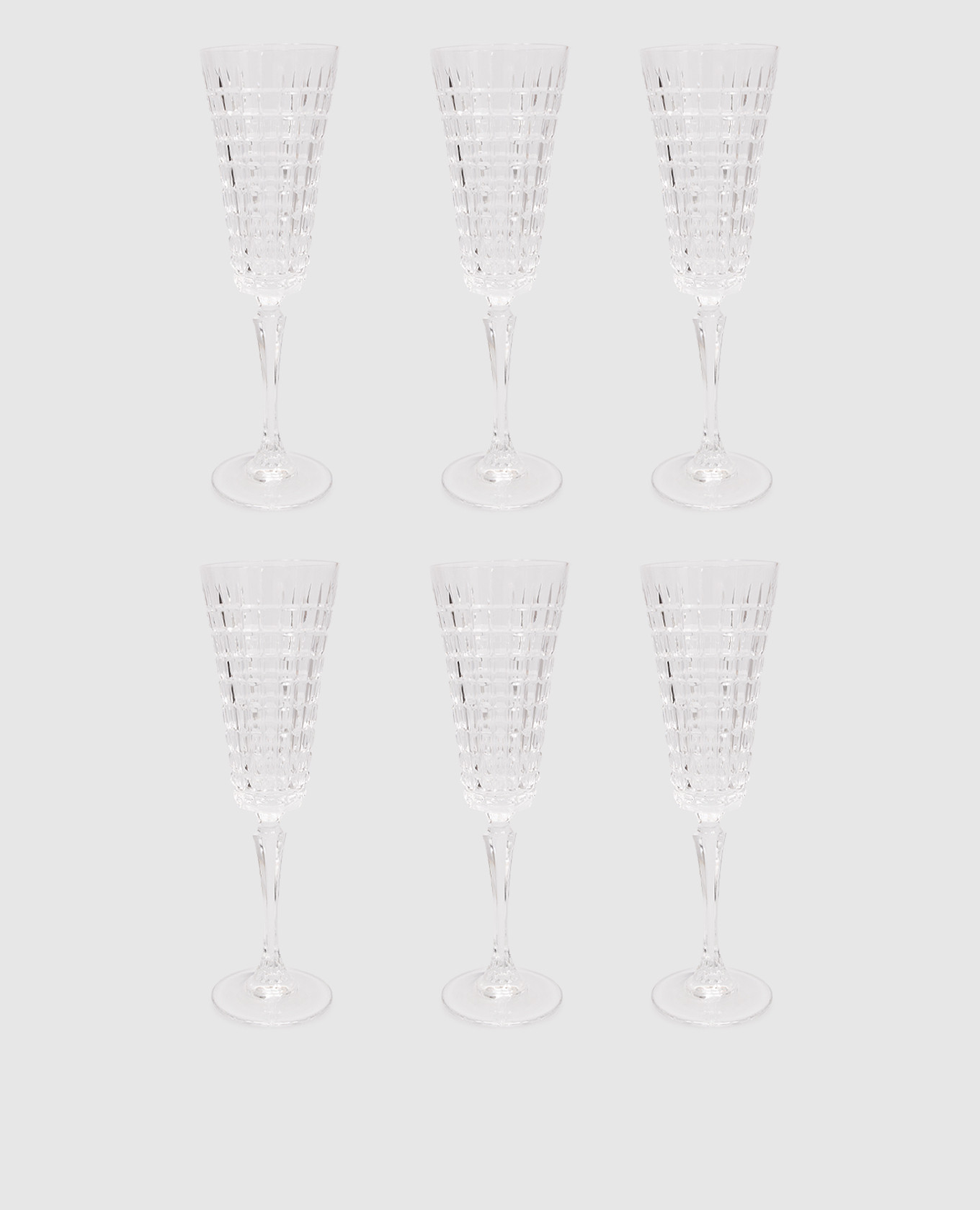 

Set of crystal champagne glasses RIGOLETTO 6 pcs La Reine, Transparent