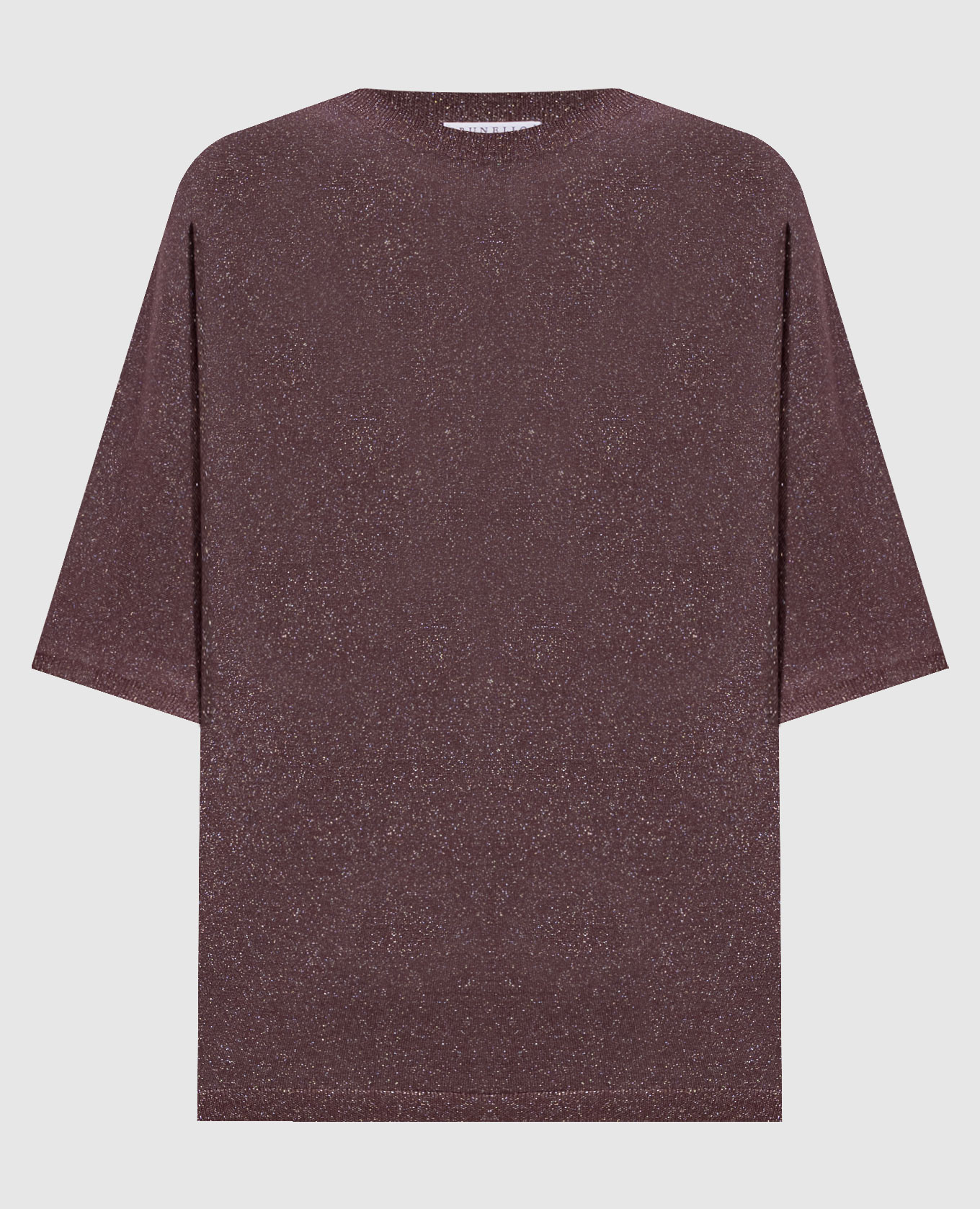 Purple cashmere and silk t-shirt