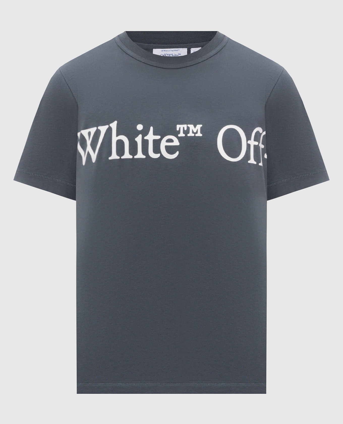 Blue T-shirt with contrast logo print