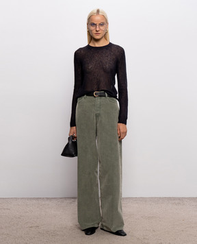 Dondup Black alpaca wool jumper DT419M00957DPTO
