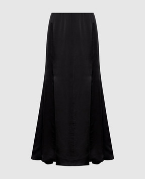Marc Le Bihan Black silk maxi skirt 25100