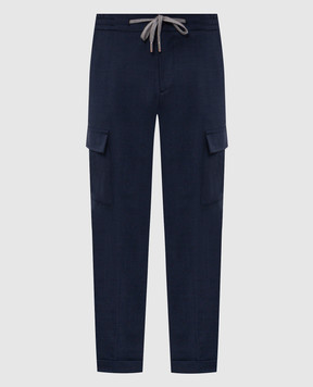 Marco Pescarolo TOR blue wool cargo pants TOR5316