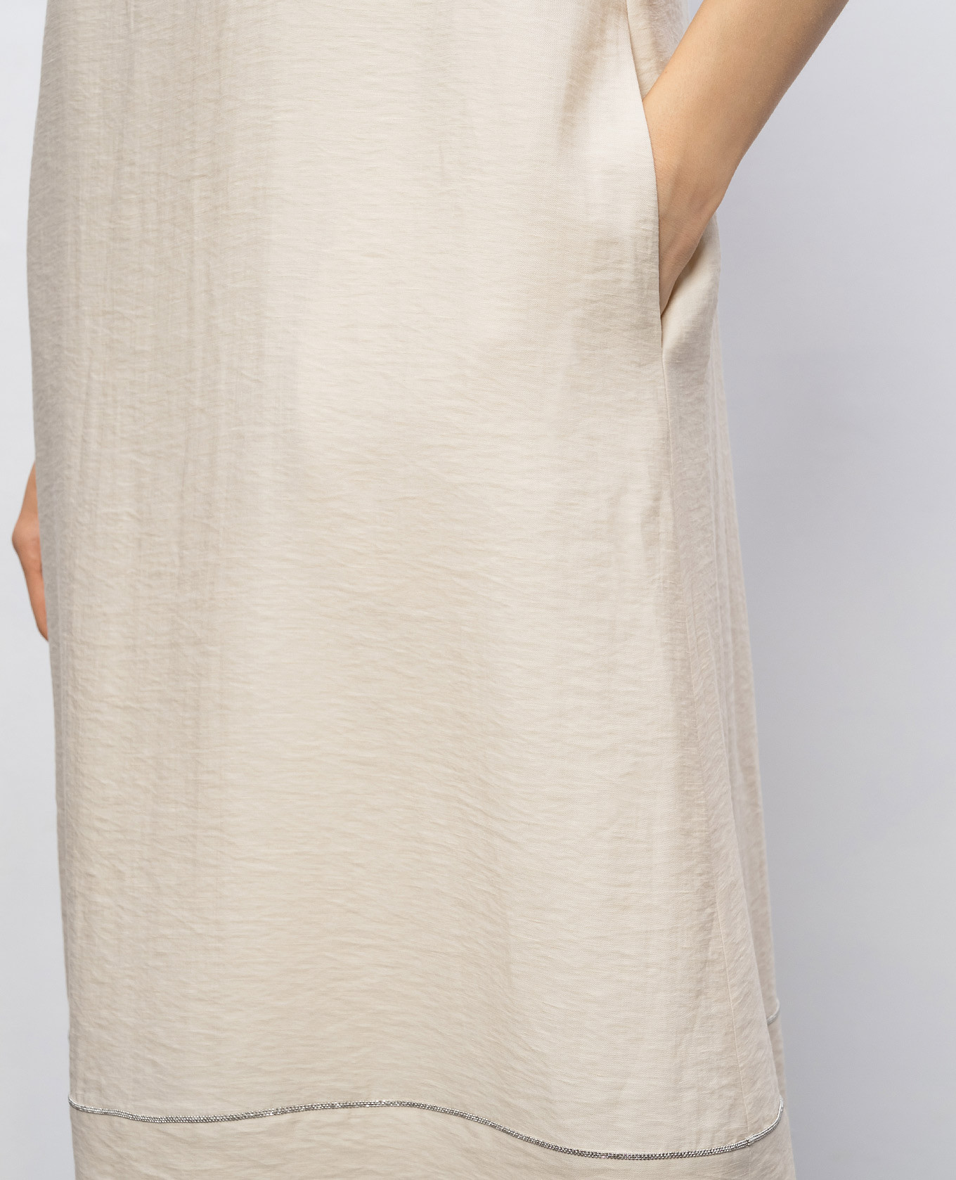 Beige dress with linen Peserico 4