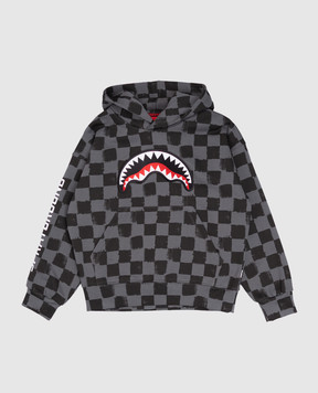 Sprayground Children's gray checked hoodie SPY1541G
