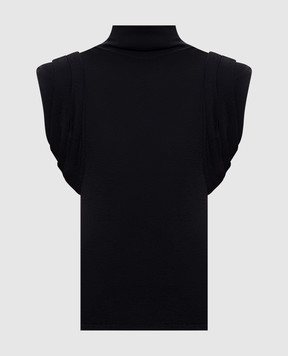 Thierry Mugler Black top with accent shoulders 26F1TO08741038