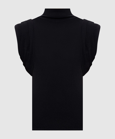 Black top with accent shoulders