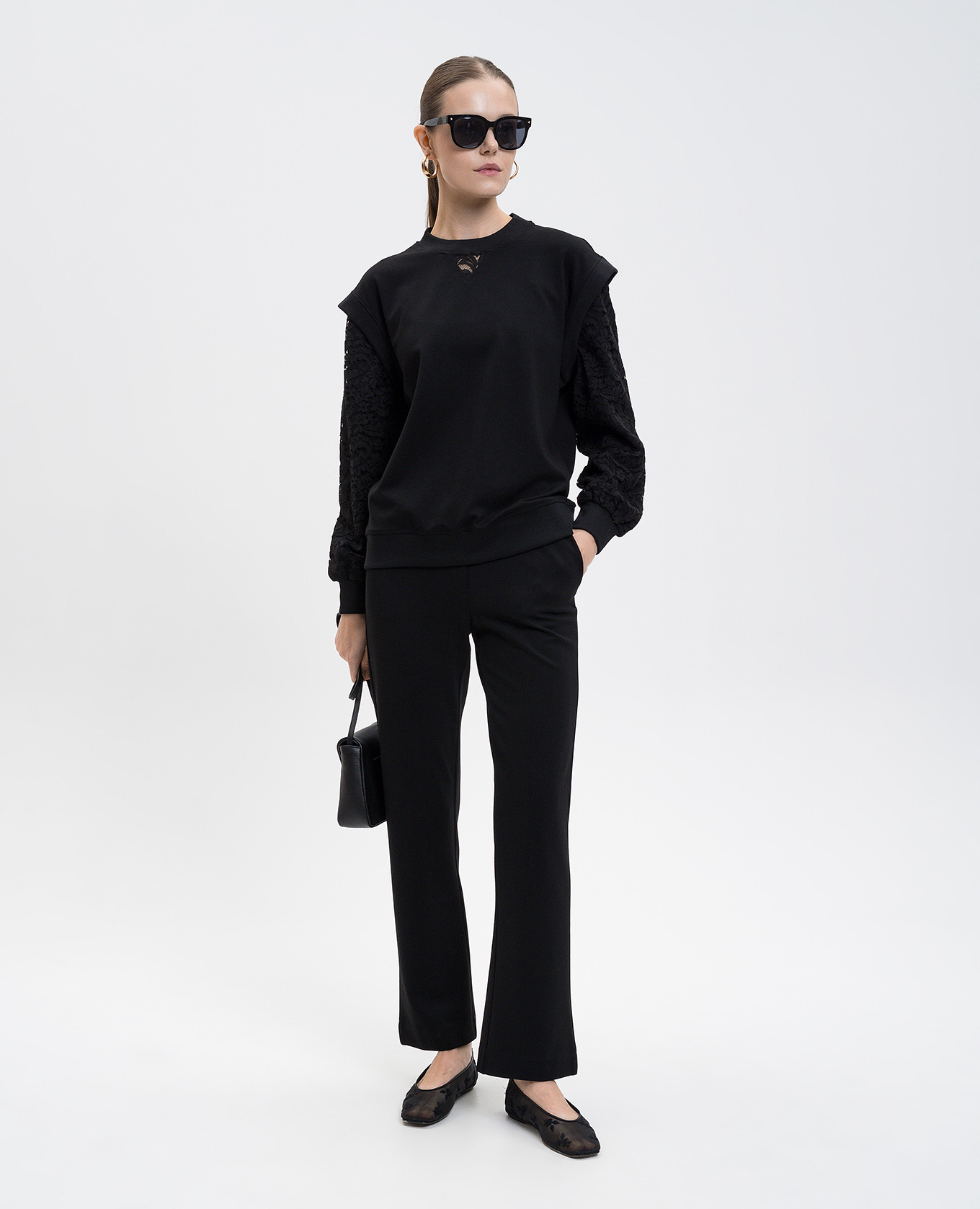 Black jumper with lace Twinset 2