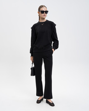 Twinset Black jumper with lace 252LL2JCC