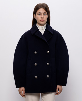 Brunello Cucinelli Blue double-breasted wool and cashmere coat MD5327629P