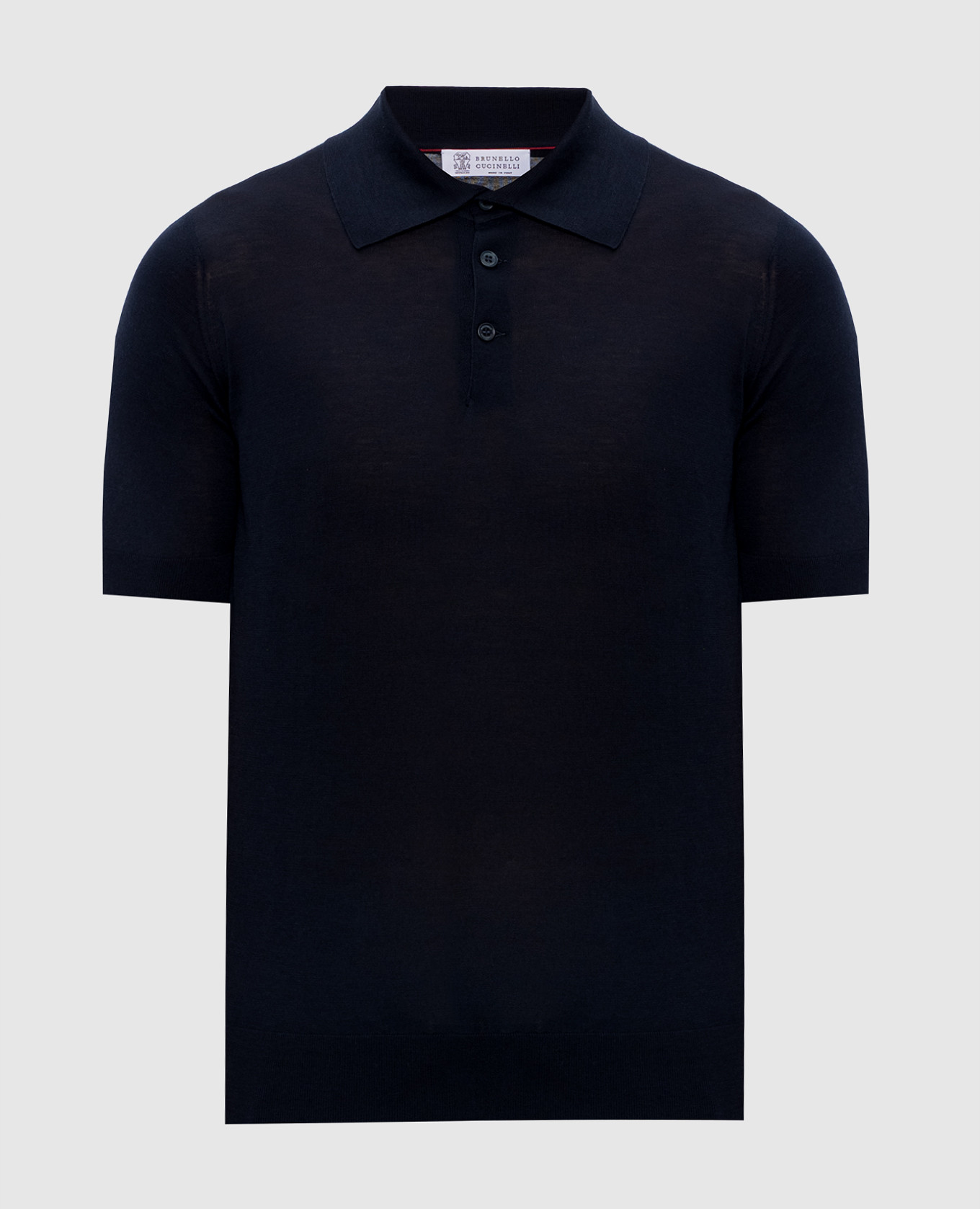 Blue polo with silk