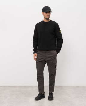 Stone Island Black long sleeve with logo patch L1S156100011S0297