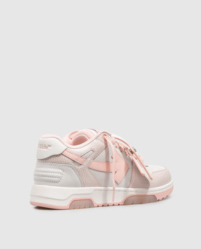 Off-White Out Of Office pink leather sneakers OF05737101
