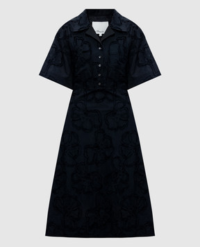 3.1 Phillip Lim Black shirt dress with floral pattern S26291083TFE