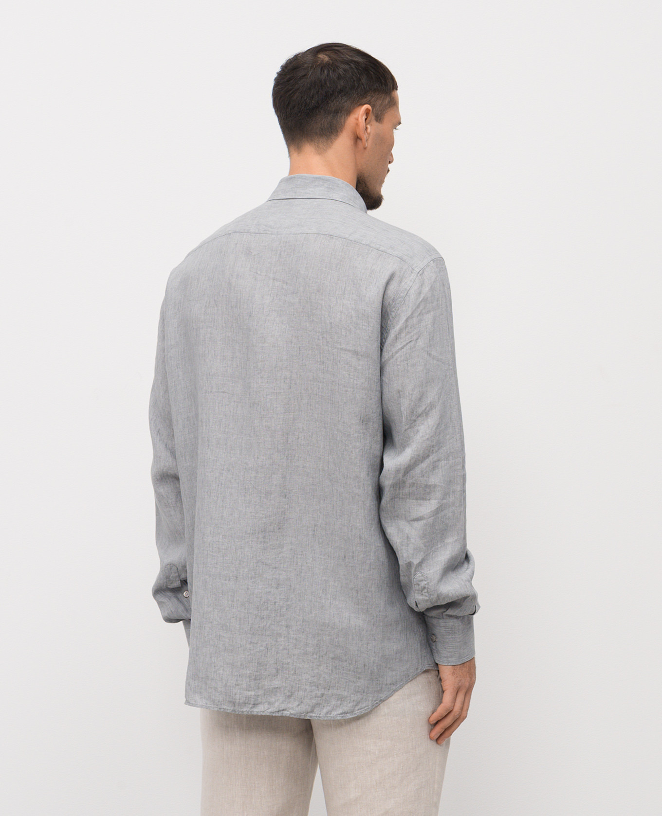 

Gray linen shirt Stefano Ricci, Grey
