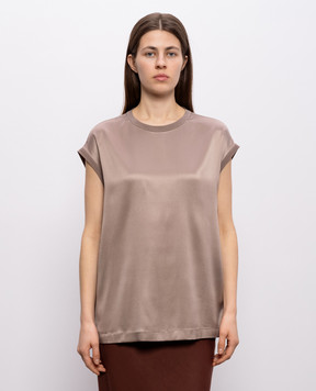 Brunello Cucinelli Beige silk top M0C59EH500