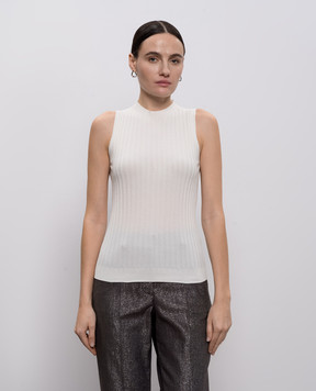 Peserico White ribbed top A98211F1809310