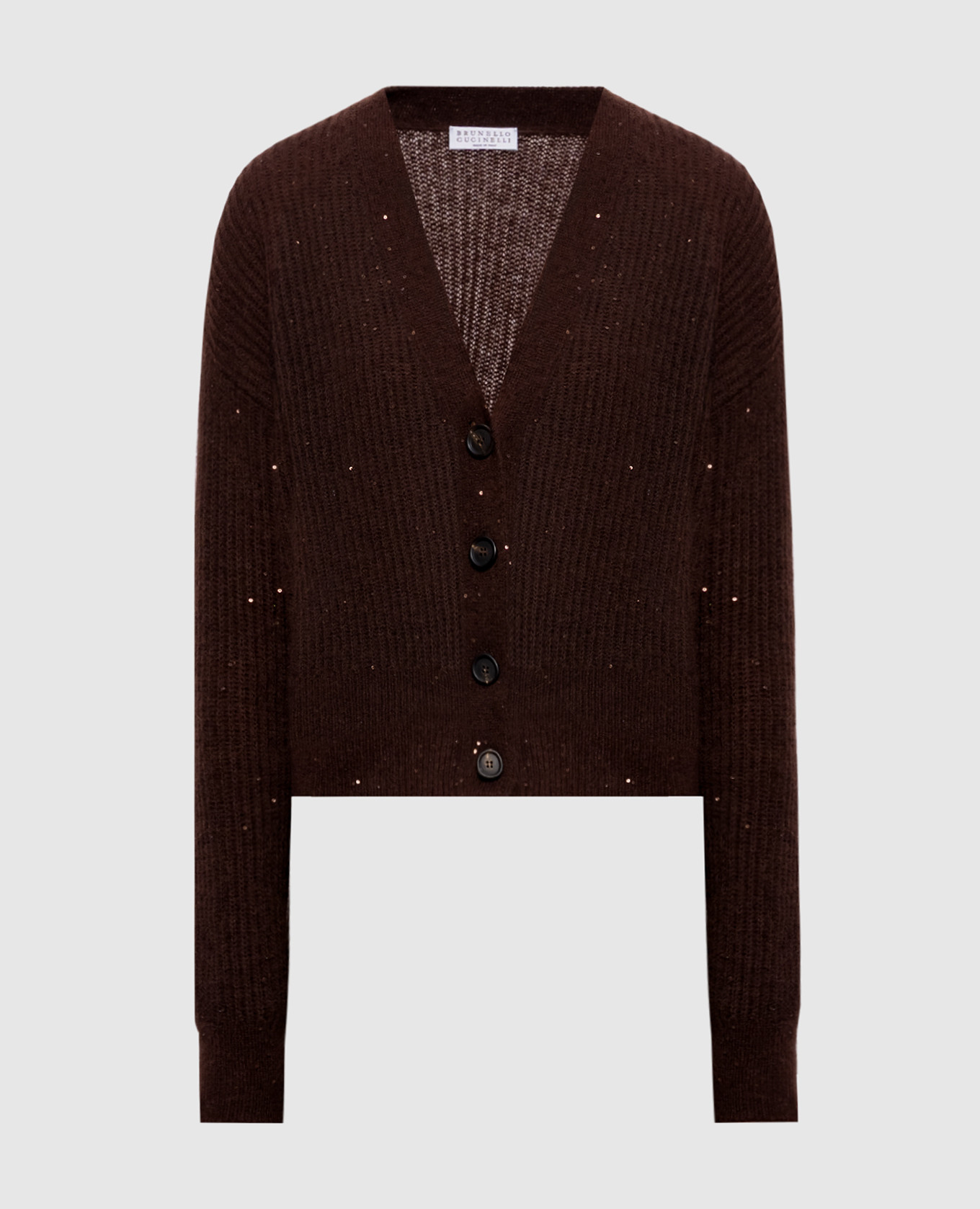 Brown cardigan with sequins