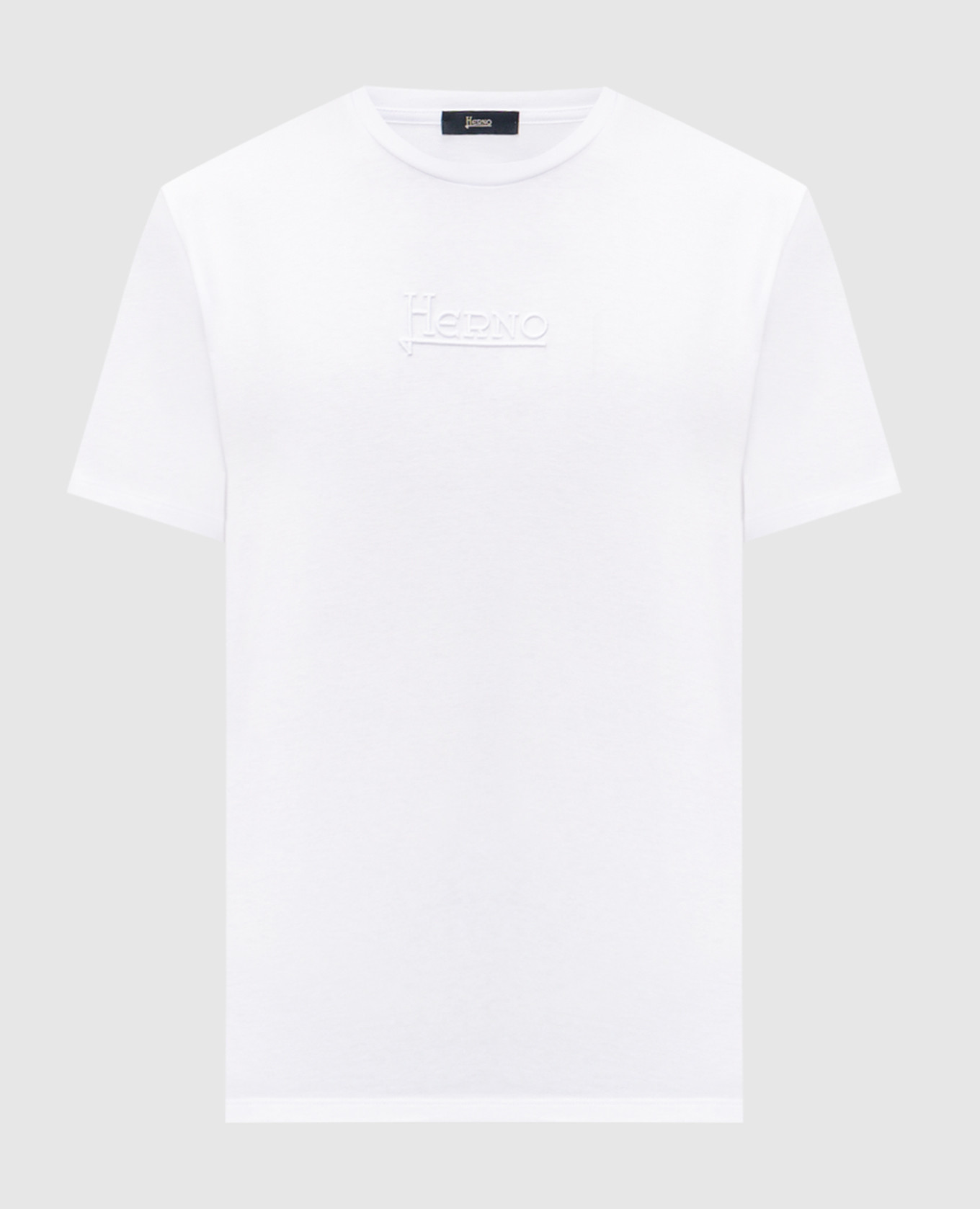 White T-shirt with logo embroidery