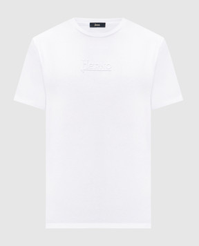 Herno White T-shirt with logo embroidery JG000239U52000