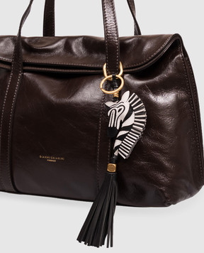 Gianni Chiarini Zebra-shaped keychain with tassel PCZEBRA03