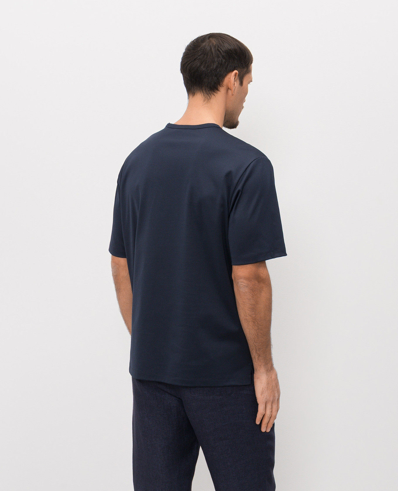 Blue T-shirt with embroidered logo Agnona 4
