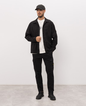 Stone Island Black shirt with logo patch L2S151200005S0003