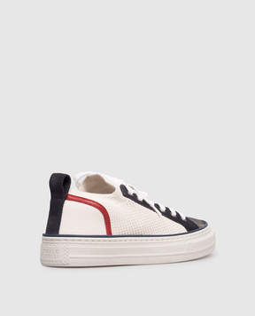 Brunello Cucinelli White sneakers with a monil chain MZ35G3223