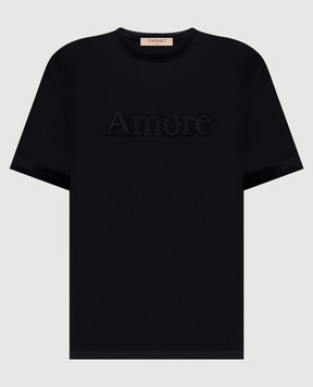 Twinset Black T-shirt with embroidery 261TP2343