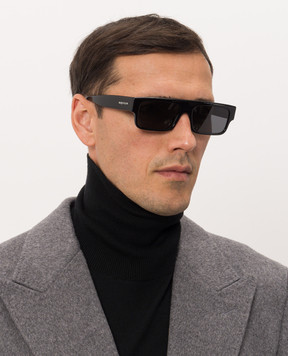Alexander McQueen Black sunglasses with logo A009S6J0749