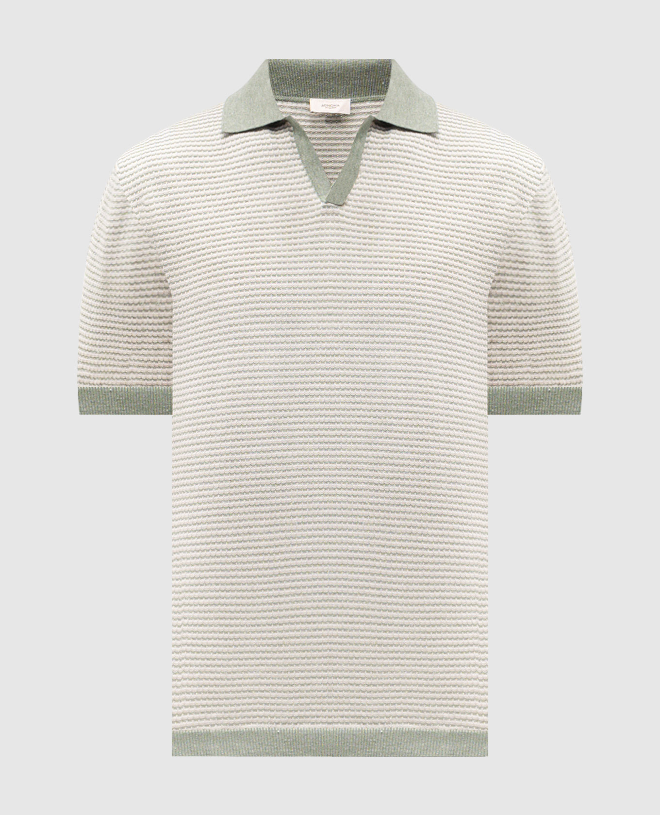 

Green polo shirt with striped pattern Agnona