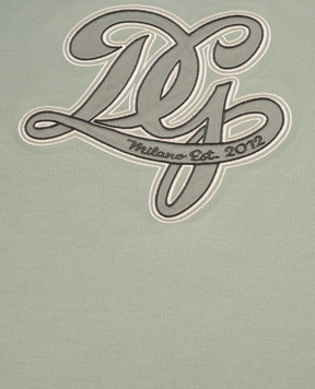 Dolce&Gabbana Children's green T-shirt with monogram L4JTHVG7PRR812+